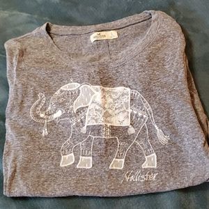Elephant Embroidery Hollister T-Shirt